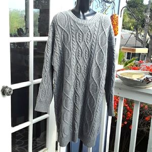 caara cable knit tunic sweater Large